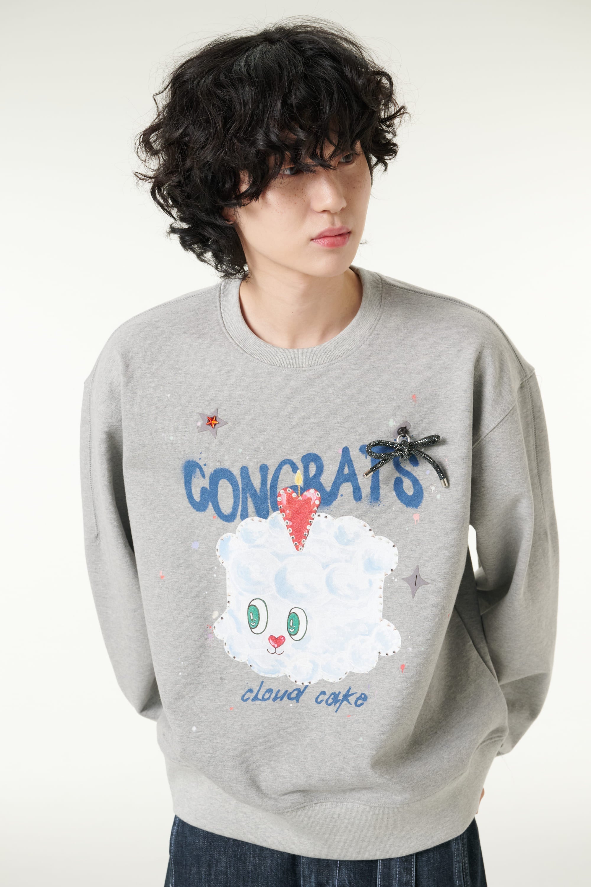 [CLOUD CAKE] Fashion Cloud Cake Print Sweatshirt Unisex