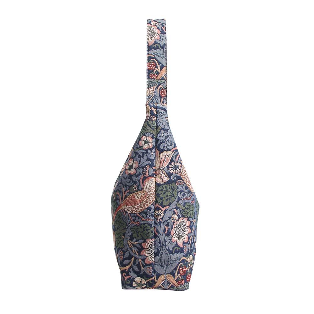 William Morris Strawberry Thief Blue - Hobo Bag - SHAWONÉ