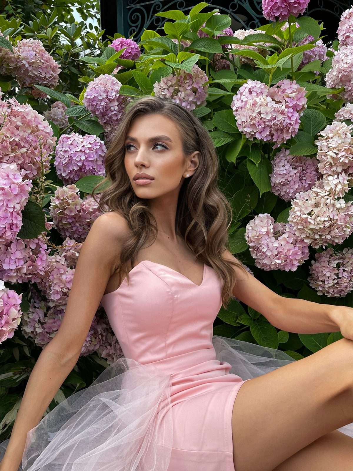 Short Mini Party Dress with Tulle Train - SHAWONÉ