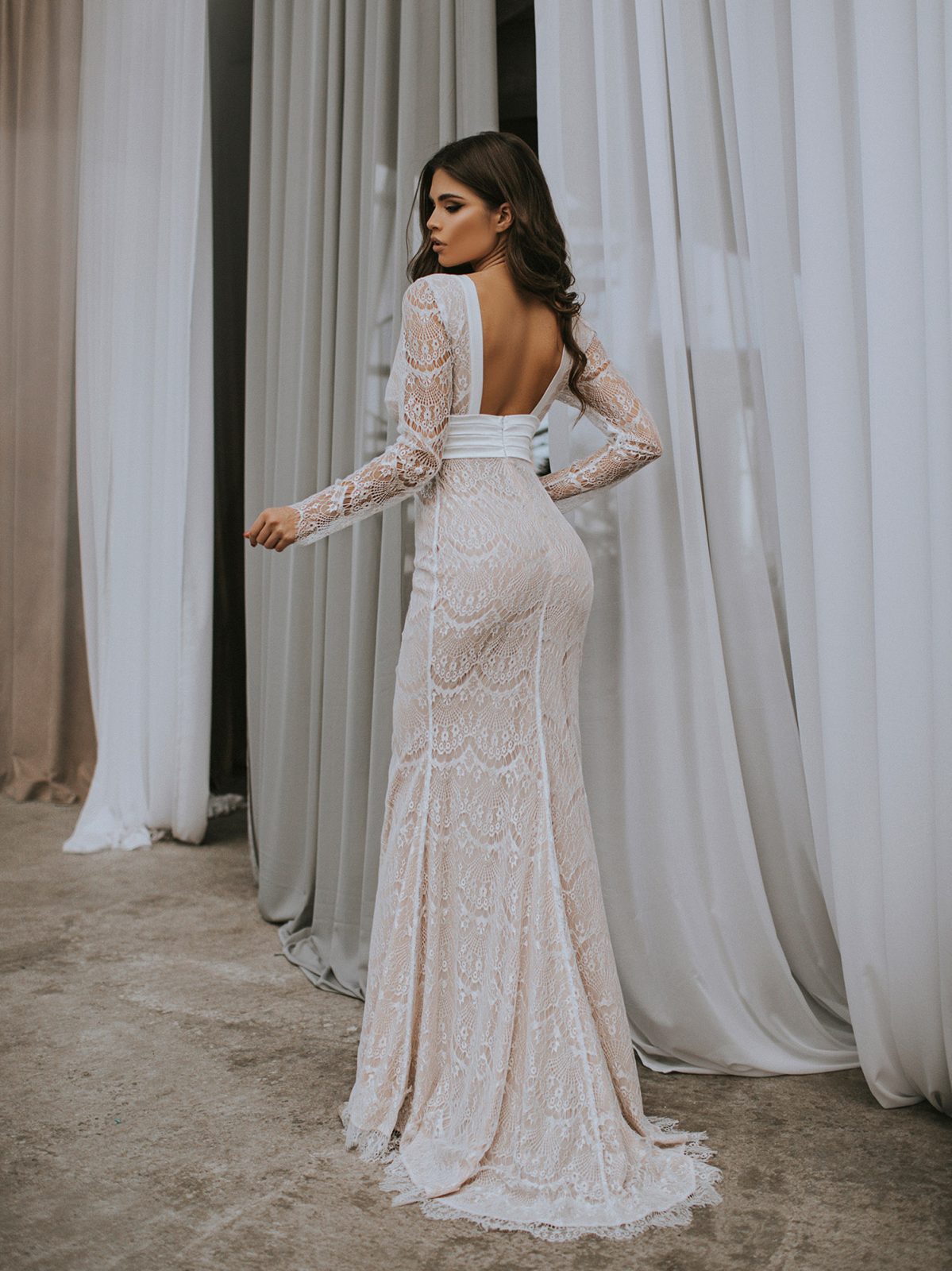 Formal Lace & Silk Maxi Dress in White, Black, pink | Elegant Romantic Evening wear - SHAWONÉ